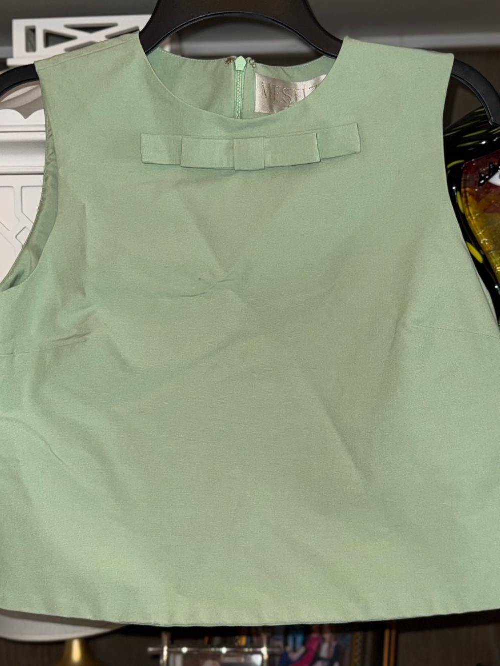 Mestiza Xs Bianca bow top nwt stain - Picture 3 of 5